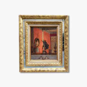 huile-sur-toile-interieur-rouge-debut-20-eme