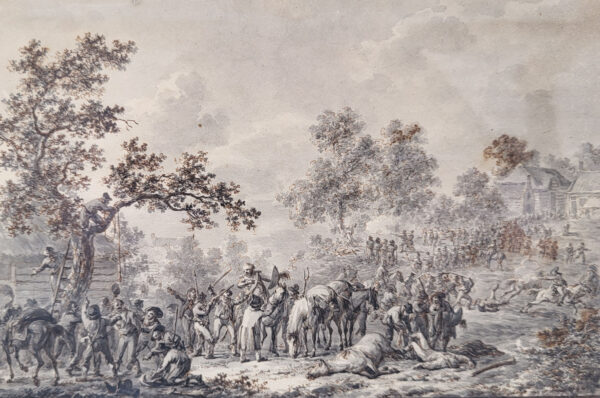 dessin-troupe-attaquee-par-les-paysans-par-dirk-langendijk-1