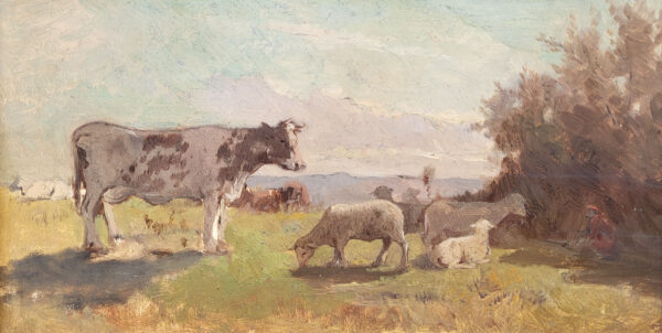 huile-sur-carton-vaches-et-moutons-par-edmond-petitjean-1