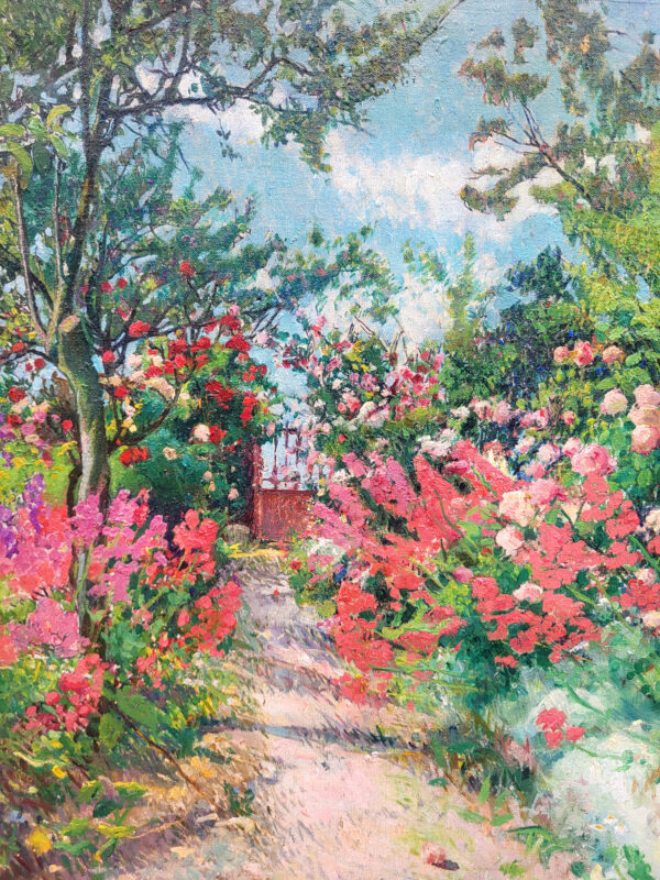 huile-sur-toile-jardin-fleuri-par-joseph-bernard-artigue-2