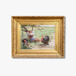 huile-sur-toile-la-gardienne-de-dindons-by-john-arter
