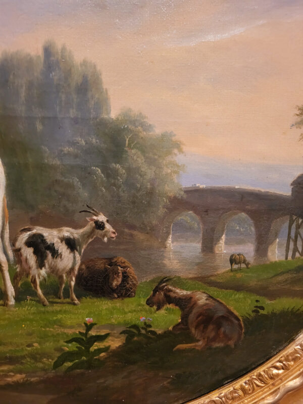 huile-sur-toile-scene-champetre avec-vaches-et-moutons-par-victor-emile-cartier-6