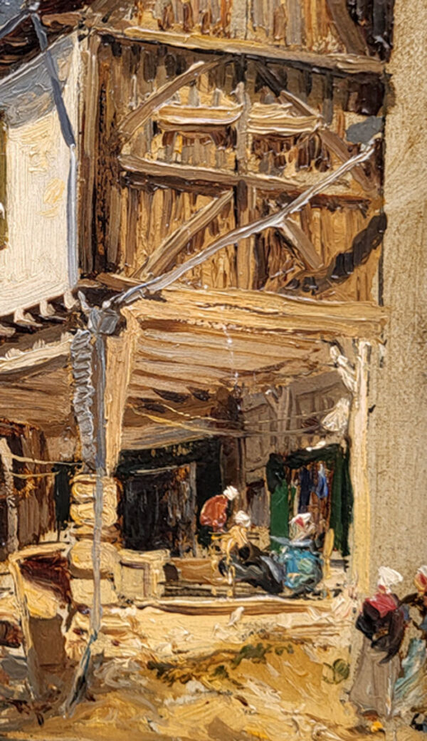 huile-sur-toile-village-francais-par-emile-laborne-2