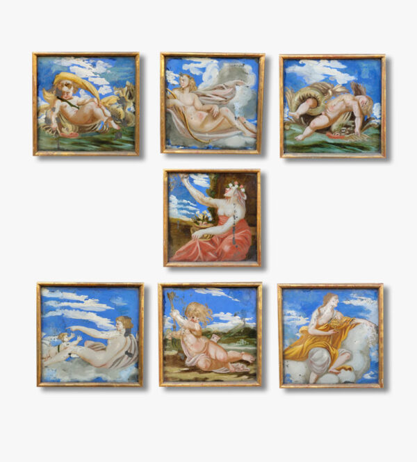 fixes-sous-verres-scenes-mythologiques-18-eme