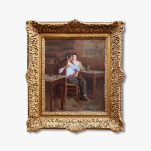 huile-sur-toile-bar-a-villefranche-sur-mer-par-edmond-picard