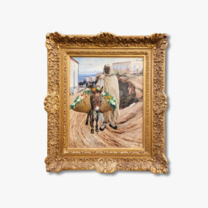 oil-on-oil-the-mule-maker-and-his-ane-a-alger-by-alfred-schlomka