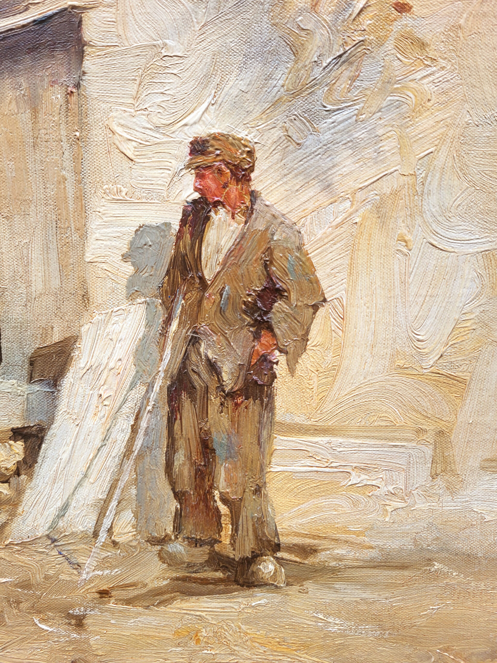 huile-sur-toile-le-fermier-et-ses-cochons-par-abel-bertram-2