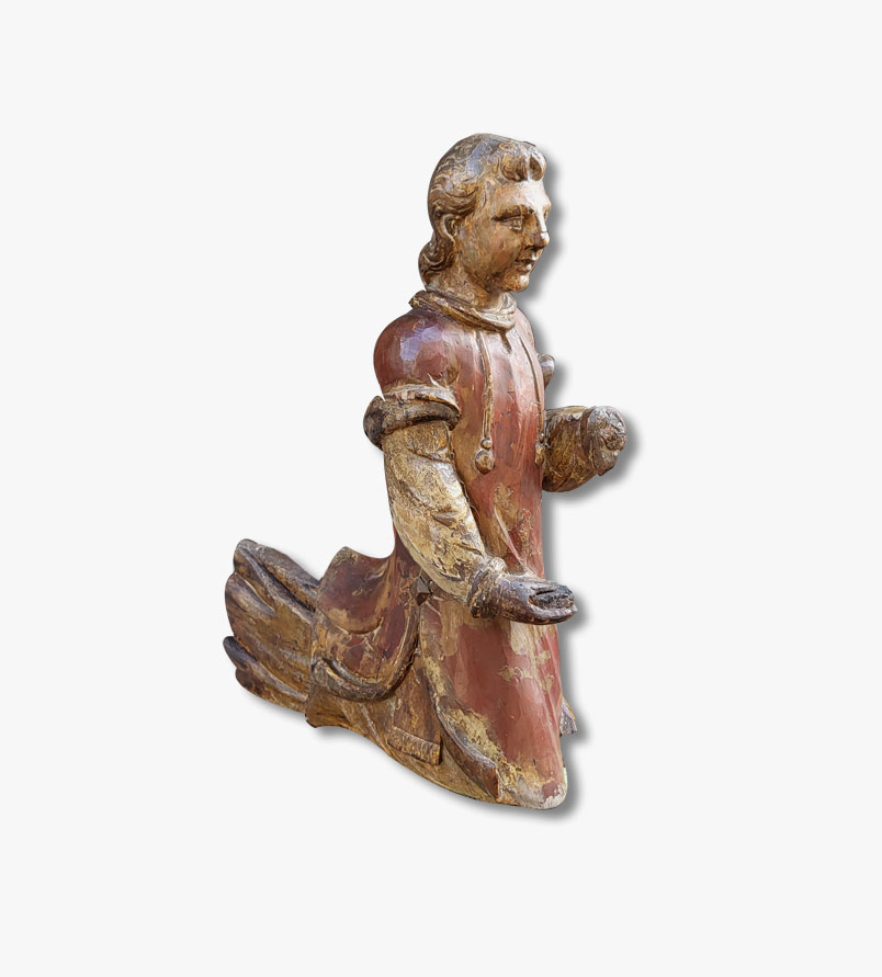 ange-en-bois-polychrome-debut-18-eme