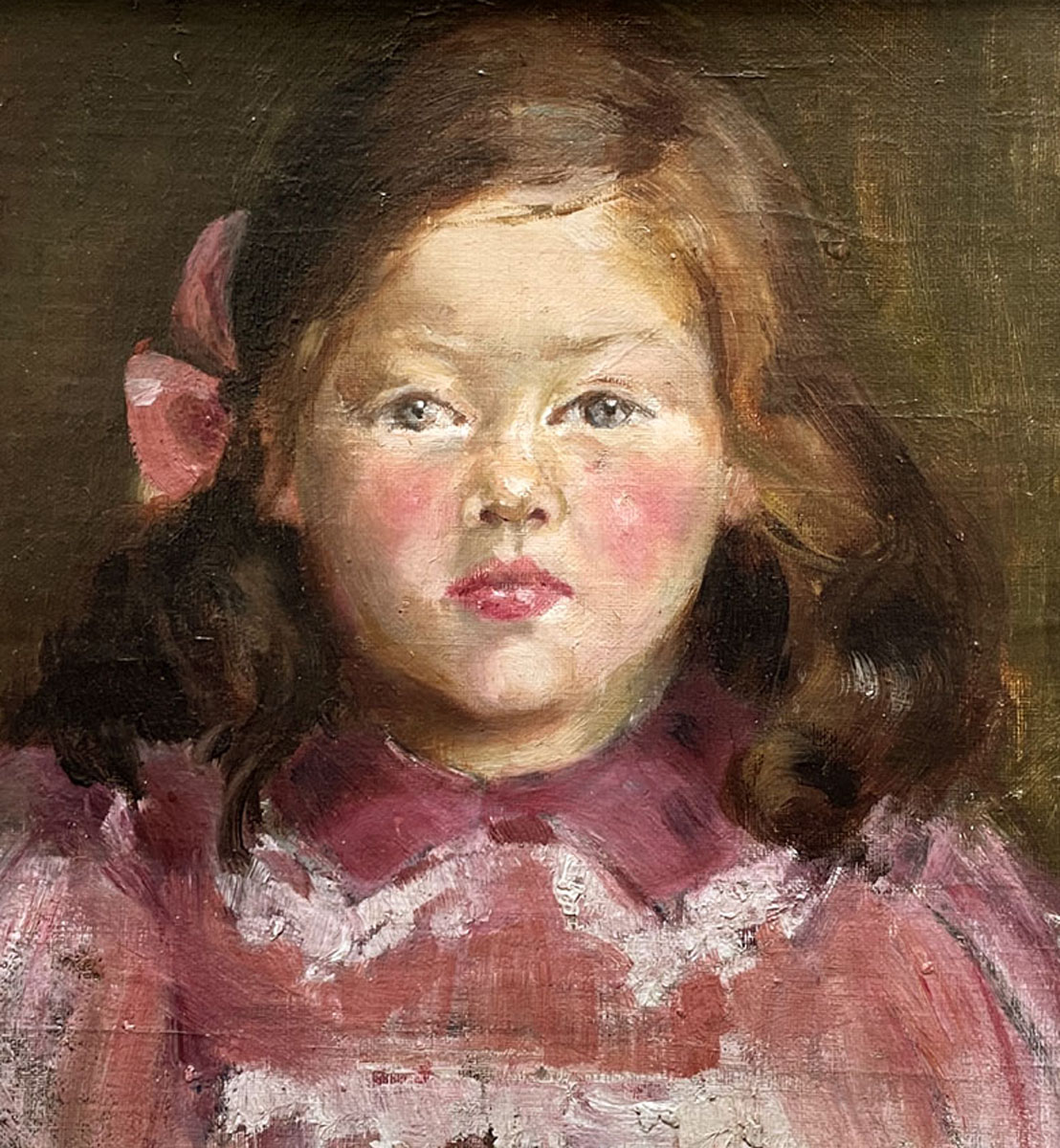 huile-sur-carton-portrait-petite-fille-debut-20-eme-1