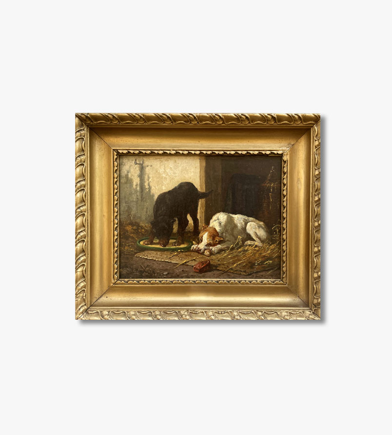 huile-sur-panneau-chiens-par-vincent-de-vos