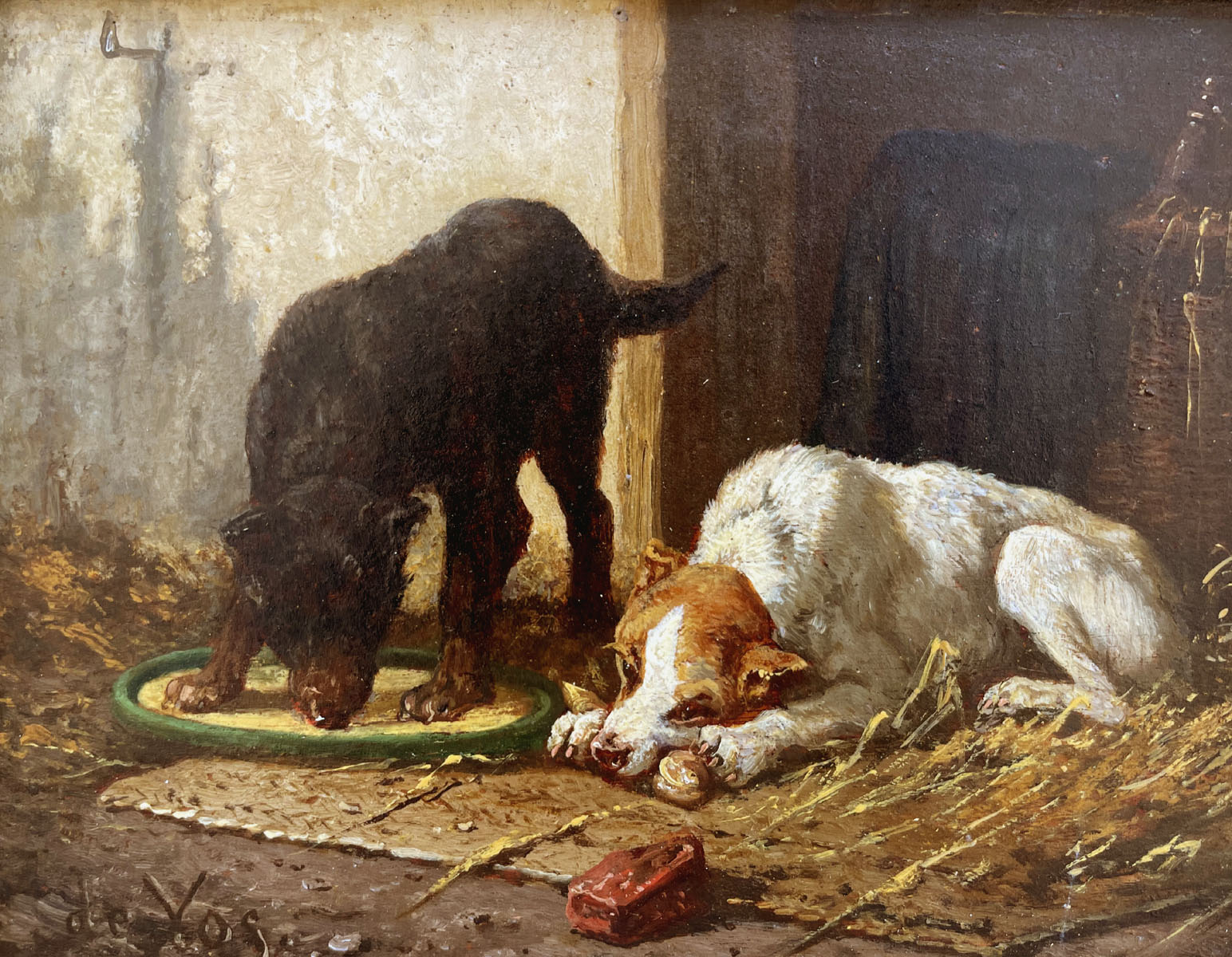 huile-sur-panneau-chiens-par-vincent-de-vos-1