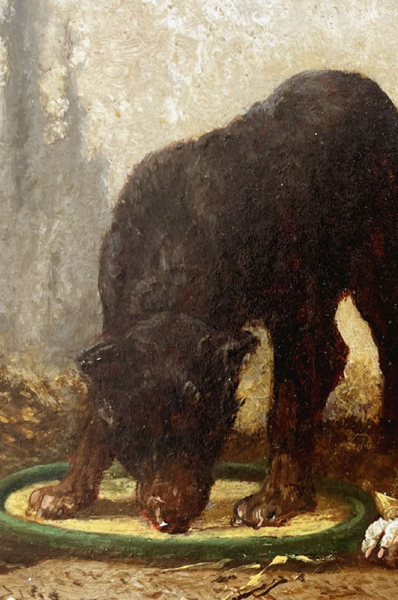 huile-sur-panneau-chiens-par-vincent-de-vos-2