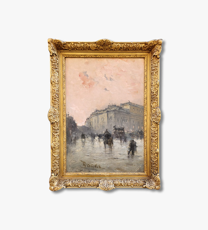 huile-sur-toile-fin-de-journee-a-londres-par-frank-boggs-novembre-1883