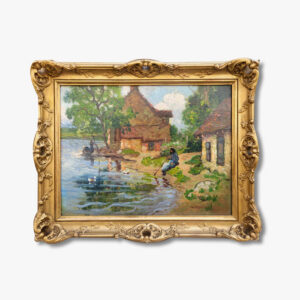 huile-sur-panneau-lavandieres-par-eugene-chigot