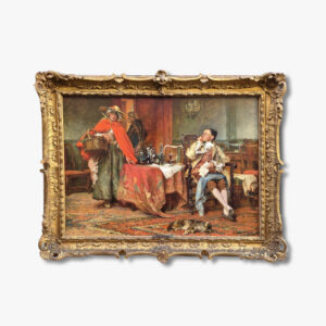 huile-sur-panneau-lacousine-de-province-par-edgar-bundy