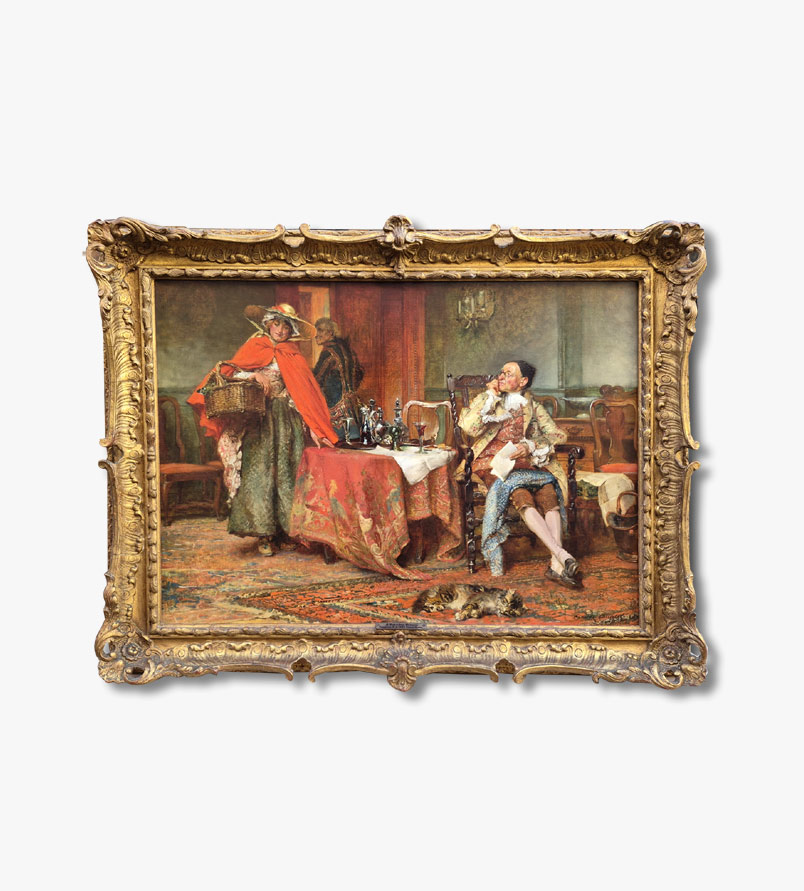 huile-sur-panneau-lacousine-de-province-par-edgar-bundy