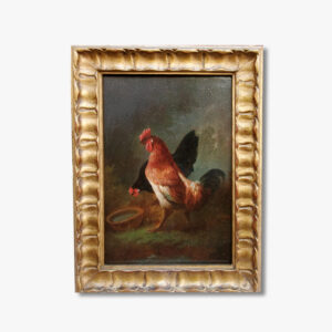 huile-sur-panneau-coq-19-eme