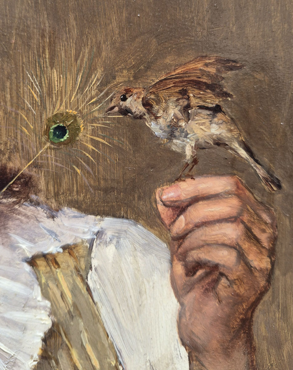 huile-sur-panneau-l-oiseau-et le-magicien-par-guillaume-alaux-3