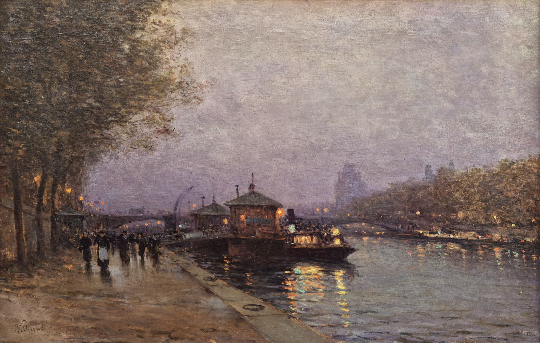huile-sur-toile-le-quai-de-conti-de-nuit-par-edmond-paul-villiers-1