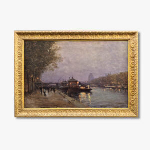 huile-sur-toile-le-quai-de-conti-de-nuit-par-edmond-paul-villiers