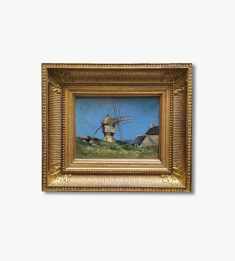 huile-sur-toile-moulin-en-normandie-par-antoine-guillemet