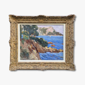 huile-sur-carton-le-capr-roux-beaulieux-sur-mer-par-andre-wilder