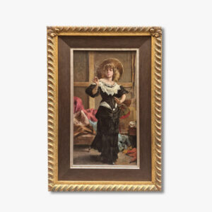 huile-sur-panneau-elegante-a-la-cigarette-par-jean-de-la-hoese