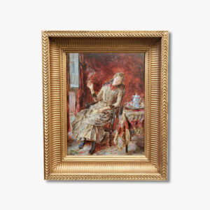 huile-sur-panneau-l-elegante-a-la-cigarette-par-edouardo-leon-garrido