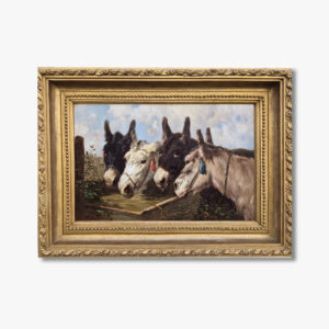 huile-sur-toile-anes-par-paul-henri-schouten