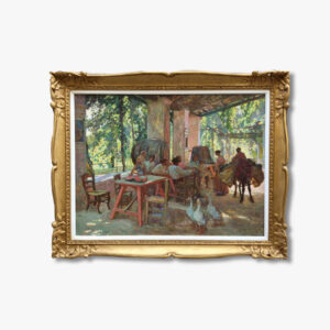 huile-sur-toile-le-repos-des-vendangeurs-par-octave-guillonnet