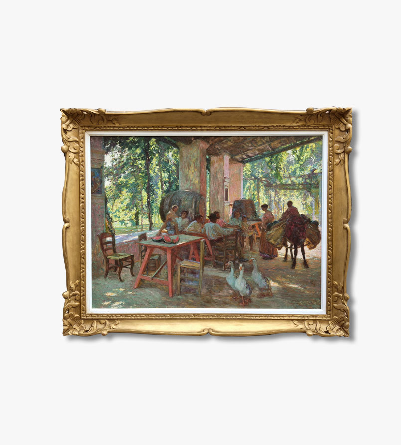 huile-sur-toile-le-repos-des-vendangeurs-par-octave-guillonnet