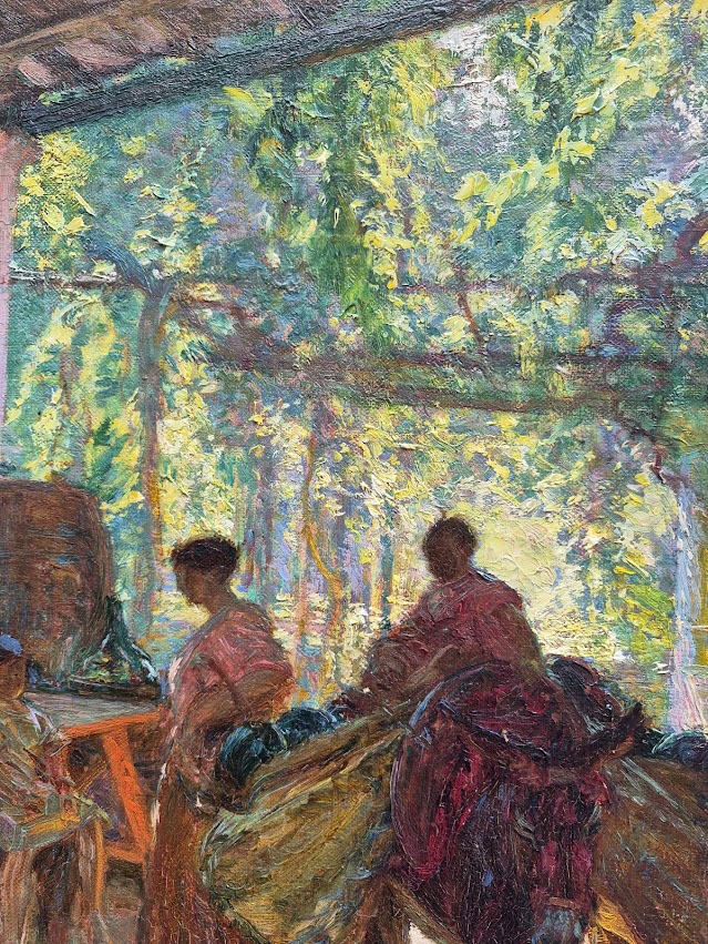 huile-sur-toile-le-repos-des-vendangeurs-par-octave-guillonnet-5