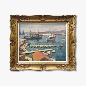 huile-sur-toile-port-de-marseille-par-lucien-victor-delpy