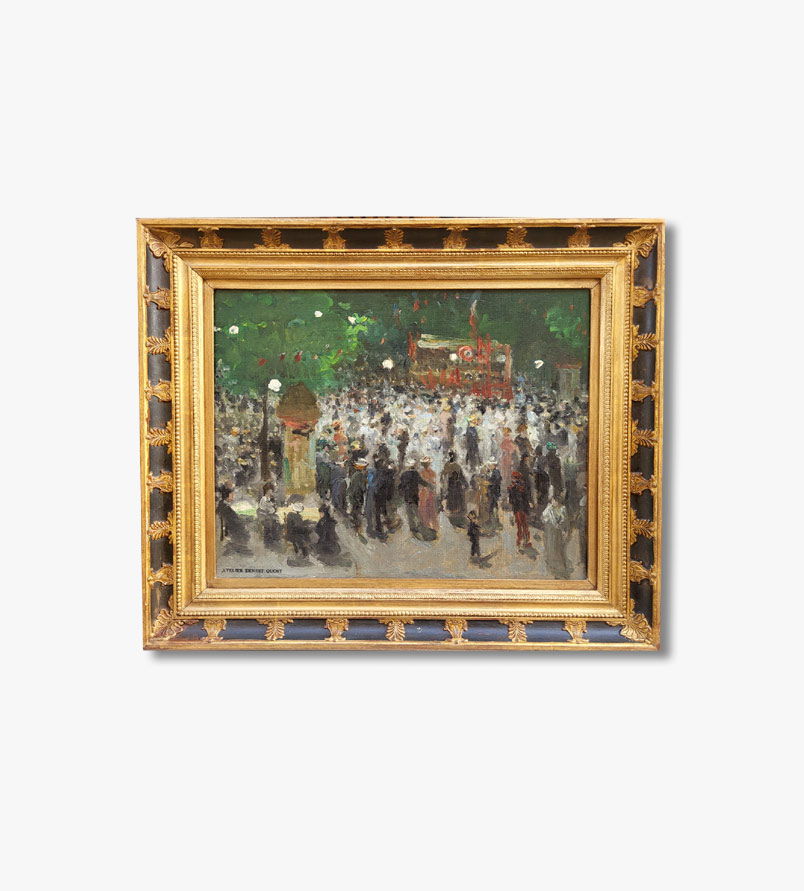 huile-sur-toile-le14-juillet-a-paris-par-ernest-quost