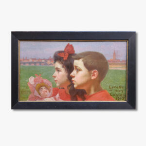 huile-sur-toile-les-enfants-de-l-artiste-par-georges-castex