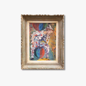 huile-sur-panneau-clown-attribue-a-henri-miller