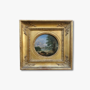huile-sur-panneau-ronde-paysage-attribuee-a-grabirel-perrelle