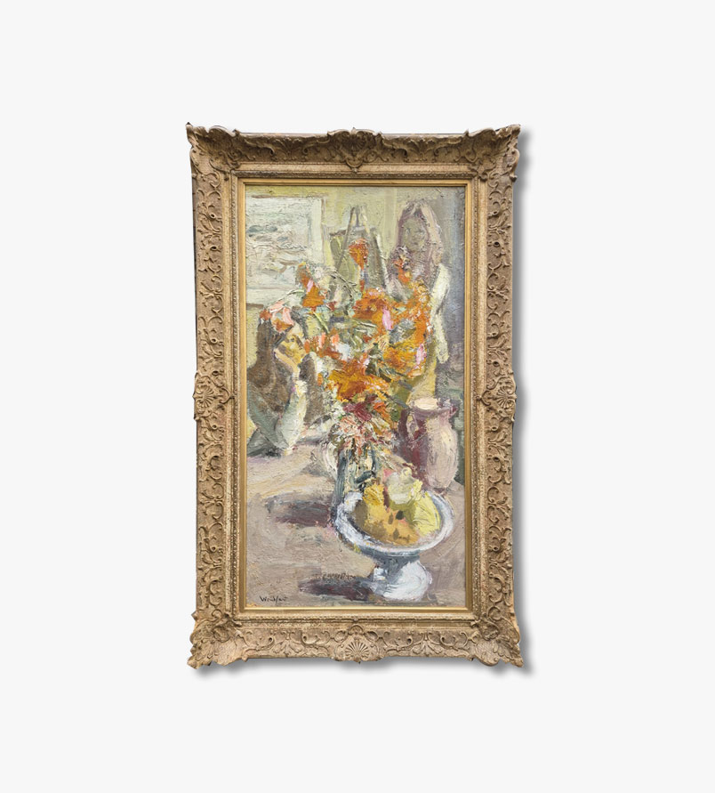 huile-sur-toile-le-peintre-et-son-modele-par-marius-woulfart