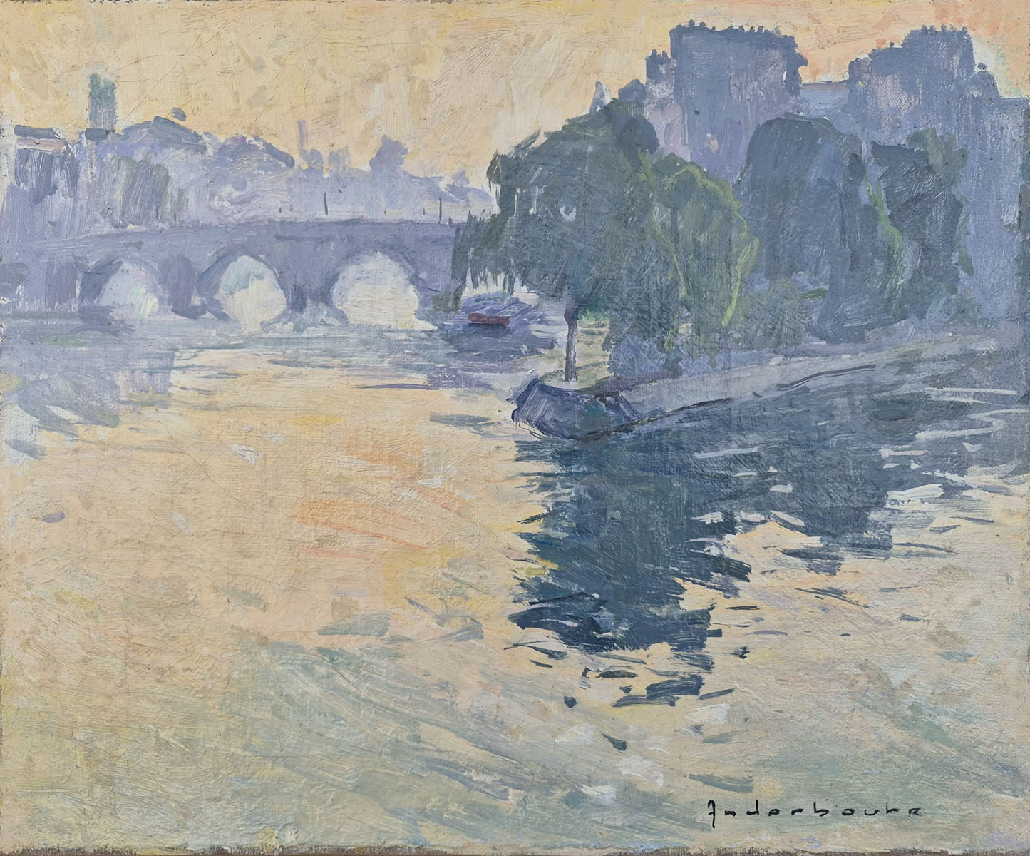 huile-sur-toile-le-pont-marie-par-paul-anderbouhr-1