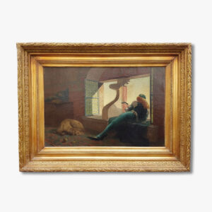huile-sur-toile-le-troubadour-par-leon-maxime-faivre