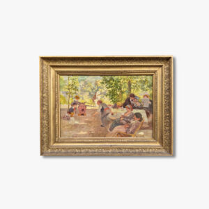 huile-sur-toile-un dimache-au-parc-par-henri-royet