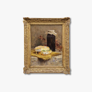 huile-sur-toile-nature-morte-au-fromage-par-rene-chretien
