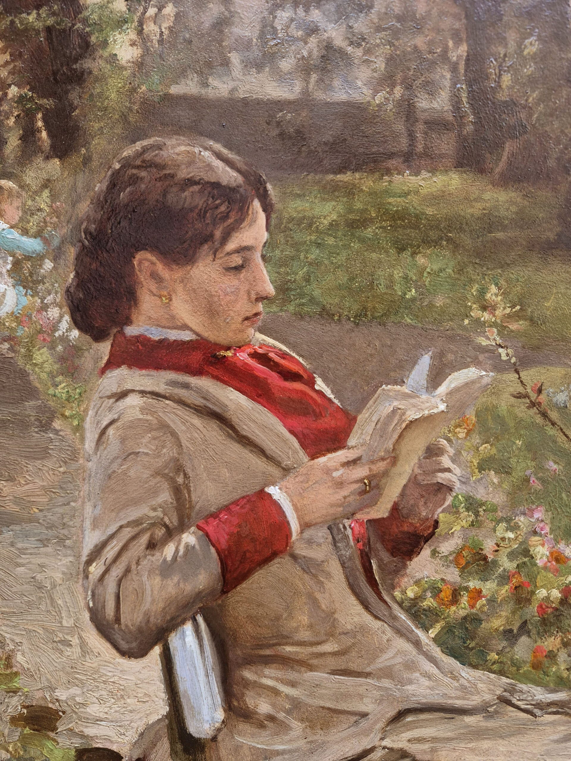 huile-sur-bois-la-lecture-au-jardin-par-gustave-coppieters-2