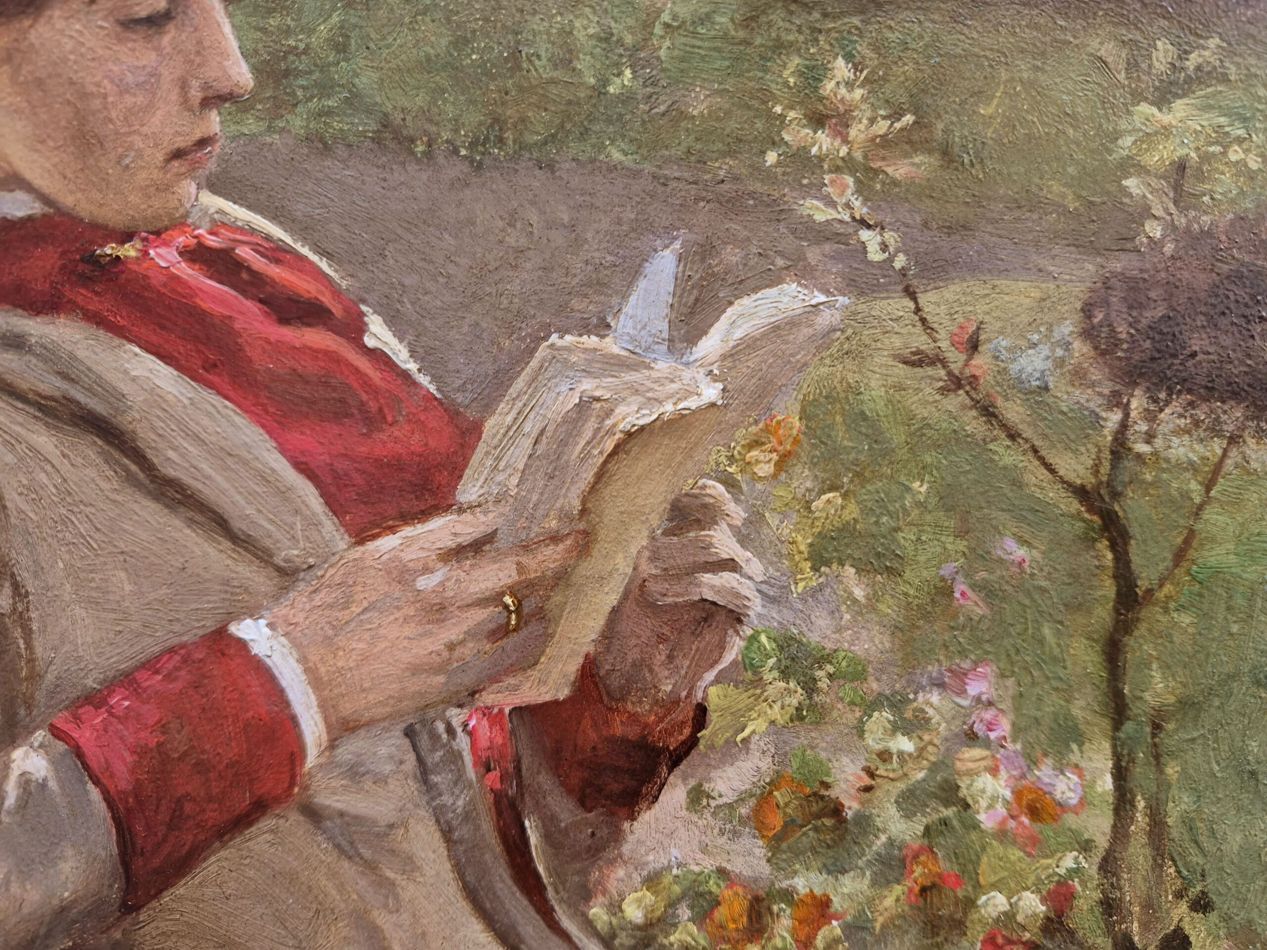 huile-sur-bois-la-lecture-au-jardin-par-gustave-coppieters-5