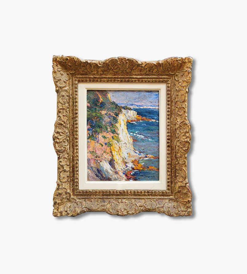 huile-sur-carton-bord-de-mer-vers-la-ciotat-par-edouard-ducros