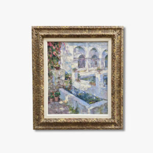 huile-sur-panneau-jardin-a-alger-par-william-lambrecht