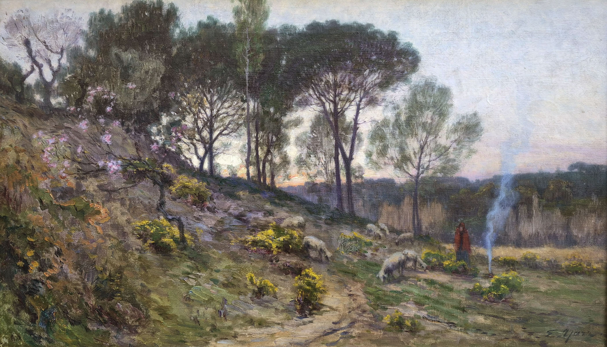 huile-sur-toile-crepuscule-par-edmond-yarz-1