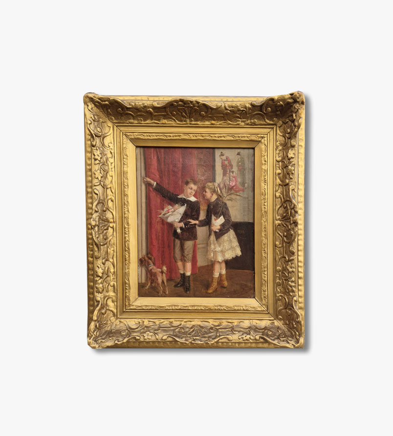 huile-sur-toile-le-cadeau-par-albert-roosenboom