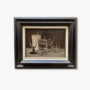huile-sur-toile-naure-morte-aux verres-par-claude-dupont-gomont